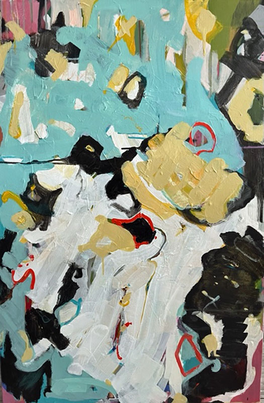 HOW’D WE GET HERE?  36" x 24”,  Acrylics on Canvas  ©2024